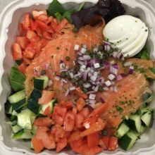 Gluten-free smoked salmon salad from Jim Brady's Irish Pub